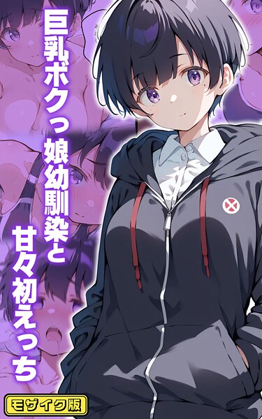 巨乳ボクっ娘幼馴染と甘々初えっち モザイク版｜初恋ラボ❤フルカラー